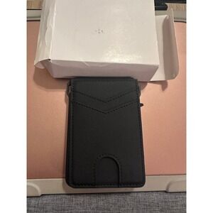 Minimalist Black RFID Blocking Credit Card Holder‎ Wallet Money Clip for Men